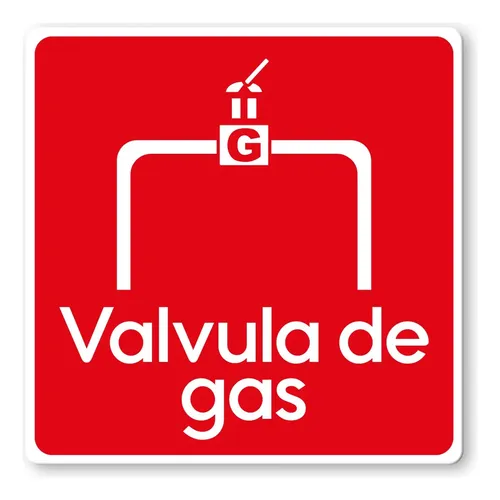 SEÑALAMIENTO DE VALVULA DE GAS 30X40 CM.